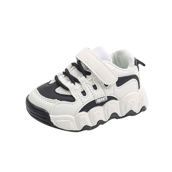 Φωτεινά παιδικά αθλητικά με Velcro, διαπνέον πάνω μέρος από ύφασμα, αντιολισθητική σόλα PVC, καρτούν μοτίβο, άνοιξη-καλοκαίρι