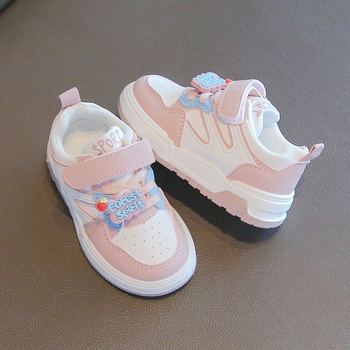 XIAOHUOMA Bērnu sporta kurpes – mākslīgā āda, pretslīdēšanas zole, sporta stils, vecums 1–3 gadi