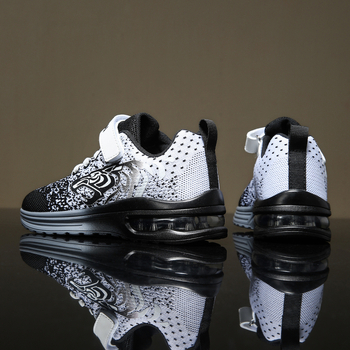 Παιδικά δρομικά παπούτσια με διχτυωτό πάνω μέρος, διαπνοή, ελαφρά, αντιολισθητική σόλα από καουτσούκ, απορρόφηση κραδασμών, Velcro κλείσιμο, για ηλικίες 4–16, για όλο το χρόνο