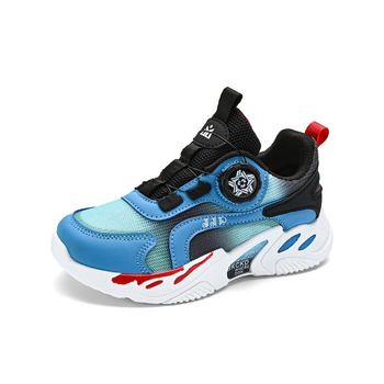 Παιδικά παπούτσια σε στυλ dad shoes για αγόρια, κλείσιμο με περιστρεφόμενο κουμπί, επάνω μέρος από συνθετικό δέρμα, διαπνοή, σόλα PVC