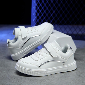 Παιδικά Παπούτσια Skateboard – Δερμάτινο άνω μέρος, Χαμηλό ύψος, Κλείσιμο Velcro, MD Σόλα, Αδιάβροχα και Αντιολισθητικά (Leather Upper; Low-Top; Velcro Closure; MD Sole; Waterproof & Anti-Slip)