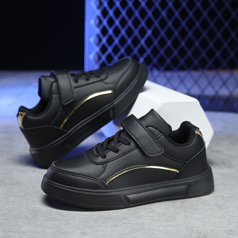 Παιδικά Παπούτσια Skateboard – Δερμάτινο άνω μέρος, Χαμηλό ύψος, Κλείσιμο Velcro, MD Σόλα, Αδιάβροχα και Αντιολισθητικά (Leather Upper; Low-Top; Velcro Closure; MD Sole; Waterproof & Anti-Slip)