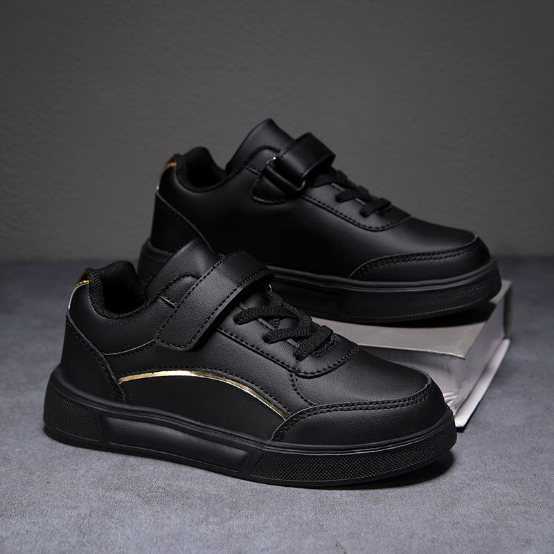 Παιδικά Παπούτσια Skateboard – Δερμάτινο άνω μέρος, Χαμηλό ύψος, Κλείσιμο Velcro, MD Σόλα, Αδιάβροχα και Αντιολισθητικά (Leather Upper; Low-Top; Velcro Closure; MD Sole; Waterproof & Anti-Slip)