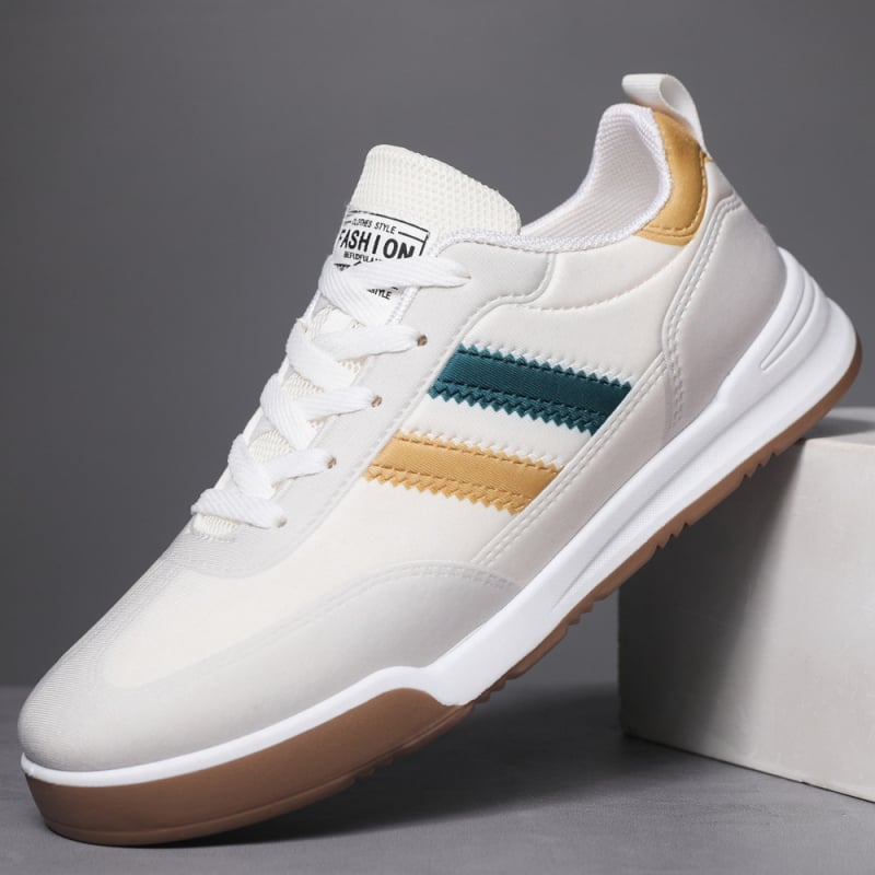 Ανδρικά αναπνεύσιμα χαμηλά αθλητικά παπούτσια με κορδόνια, πάνω μέρος από συνθετικό δέρμα, σόλα έγχυσης και πάτος EVA