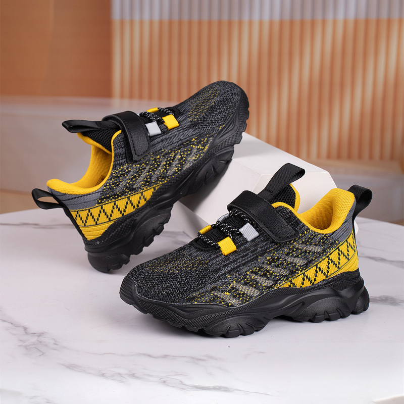 Gyerekeknek szóló hálós sportcipő – légáteresztő felsőrész, könnyű kialakítás, csúszásmentes és kopásálló talp, uniszex, tavasz–ősz