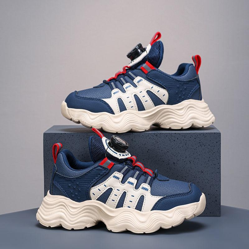 Berniukų odiniai vandeniui atsparūs sportbačiai, minkštas padas, rudens sezonui