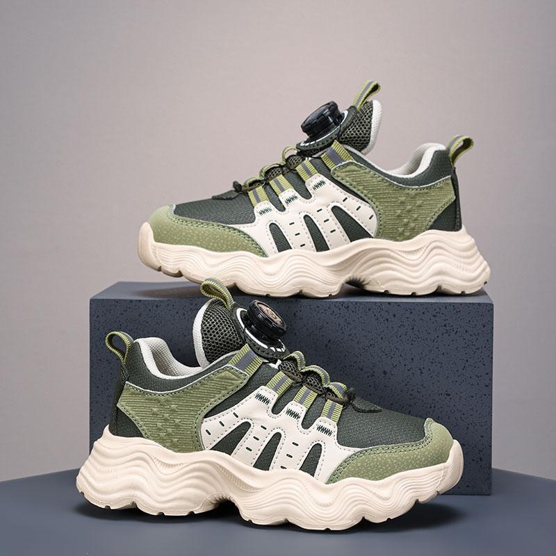 Berniukų odiniai vandeniui atsparūs sportbačiai, minkštas padas, rudens sezonui