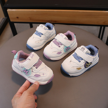 Adidași unisex pentru copii 12-36 luni, din piele sintetică, talpă joasă, închidere cu Velcro, pentru primăvară-toamnă