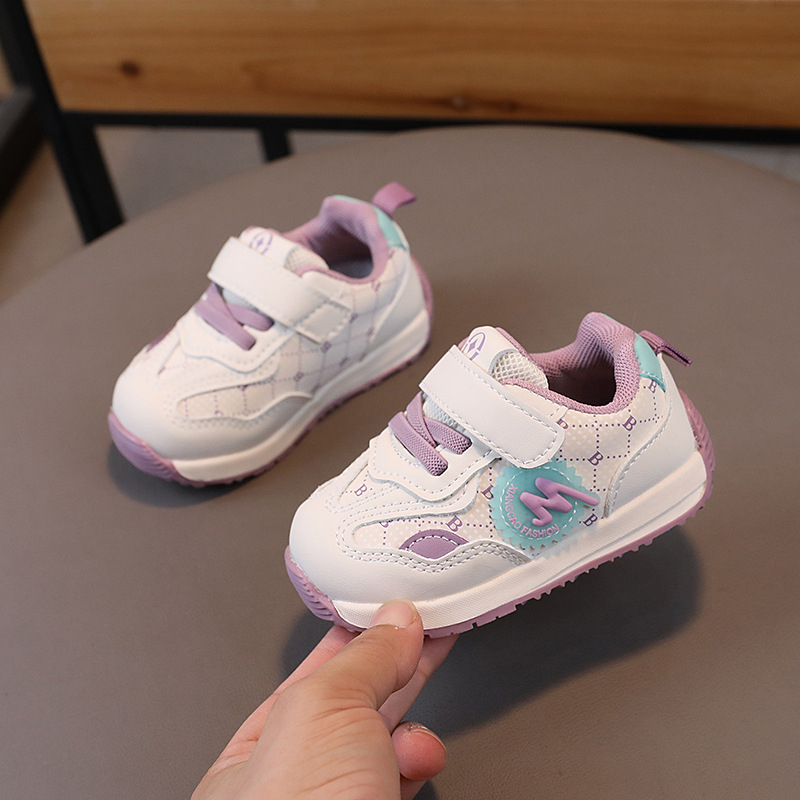 Adidași unisex pentru copii 12-36 luni, din piele sintetică, talpă joasă, închidere cu Velcro, pentru primăvară-toamnă