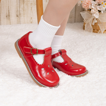 Lányok iskolai cipői PU felsőrésszel, gumitalppal, Velcro-zár, alacsony profil, anti-slip és kopásálló, Sweet Academy stílus, tavasz–ősz