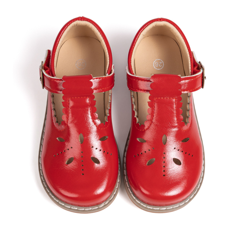 Lányok iskolai cipői PU felsőrésszel, gumitalppal, Velcro-zár, alacsony profil, anti-slip és kopásálló, Sweet Academy stílus, tavasz–ősz