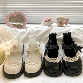 Britų stiliaus retro elegantiški loaferiai su stora augimo pada, viršutinė dalis drobė, gumos padas, slip-on su sagtimi, pavasaris 2025