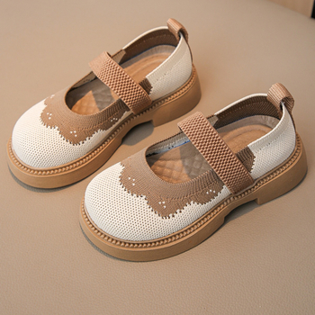 Παιδικά παπούτσια Fly-Knit που αναπνέουν, με κέντημα πεταλούδας, ελαστικό κλείσιμο, PU πάτος, πλαστική σόλα, χαμηλό επάνω μέρος