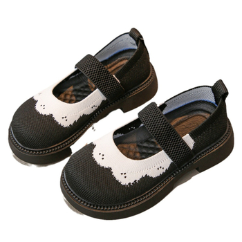 Παιδικά παπούτσια Fly-Knit που αναπνέουν, με κέντημα πεταλούδας, ελαστικό κλείσιμο, PU πάτος, πλαστική σόλα, χαμηλό επάνω μέρος