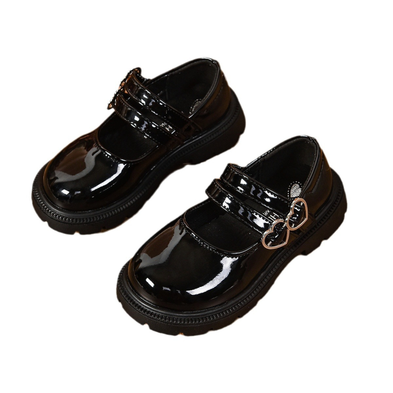 Pantofi fete Mary Jane din piele PU, stil prințesă, închidere cu Velcro, talpă din cauciuc, partea superioară cu înălțime joasă, branț din piele artificială, antiaderenți, pentru vârsta 7–16