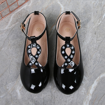 Mergaitėms skirti bateliai preppy stiliuje, siauras burnos atidarymas, PU viršus, PU vidpadis, TPR padas