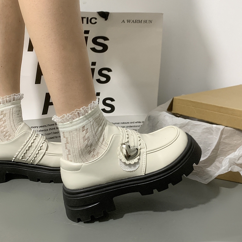 Moteriški Mary Jane odiniai bateliai su apvaliu nosimi, PU viršus, 3–5 cm storas kulnas, britų stilius