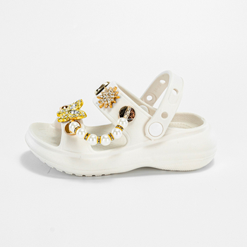 Παιδικά σανδάλια για κορίτσια, EVA επάνω μέρος και EVA σόλα, μοτίβο με μαργαριτάρι και πεταλούδα, άνοιξη 2024 λανσάρισμα, καθημερινά παραθαλάσσια παπούτσια