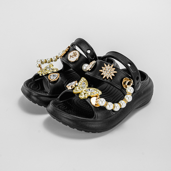 Παιδικά σανδάλια για κορίτσια, EVA επάνω μέρος και EVA σόλα, μοτίβο με μαργαριτάρι και πεταλούδα, άνοιξη 2024 λανσάρισμα, καθημερινά παραθαλάσσια παπούτσια