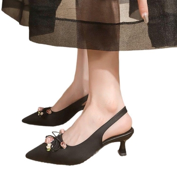 Atvirų galinių sandalų – viršus iš dirbtinės odos, guma padas, Quietly Cute, 2025 m. pavasaris