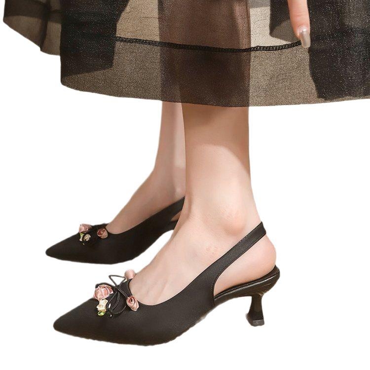 Atvirų galinių sandalų – viršus iš dirbtinės odos, guma padas, Quietly Cute, 2025 m. pavasaris