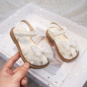 Πριγκιπικά σανδάλια για κορίτσια, PU επάνω μέρος, σόλα από καουτσούκ, κλείσιμο Velcro, στυλ πριγκίπισσα, για παιδιά 7–12 ετών, κυκλοφορία άνοιξη 2025
