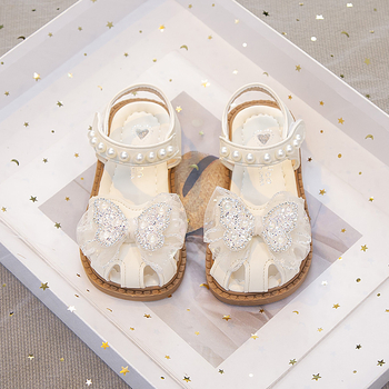 Πριγκιπικά σανδάλια για κορίτσια, PU επάνω μέρος, σόλα από καουτσούκ, κλείσιμο Velcro, στυλ πριγκίπισσα, για παιδιά 7–12 ετών, κυκλοφορία άνοιξη 2025
