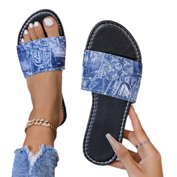 Moteriški sandalai romėniško stiliaus, audinio viršus, guminė padas