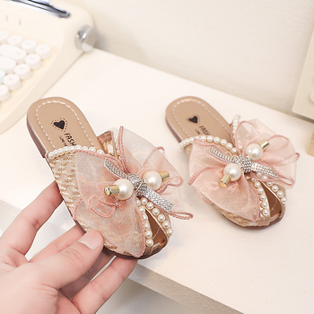 Meitenes vasaras sandales ar lenti, PU augšdaļa, gumijas zole, vecums 4-12 gadi