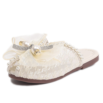 Meitenes vasaras sandales ar lenti, PU augšdaļa, gumijas zole, vecums 4-12 gadi