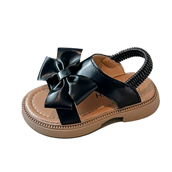 Meitenēm princeses sandales ar mākslīgās ādas augšu, Korejas stila, TPR zole, elastīga siksniņa, vecuma diapazons 1–6 gadi, pavasaris 2025