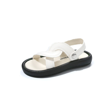 Meitenēm sandales ar Velcro aizdari - virsma no mākslīgā ādas, TPR zole, Vintage stils, vecums 1-6 gadi