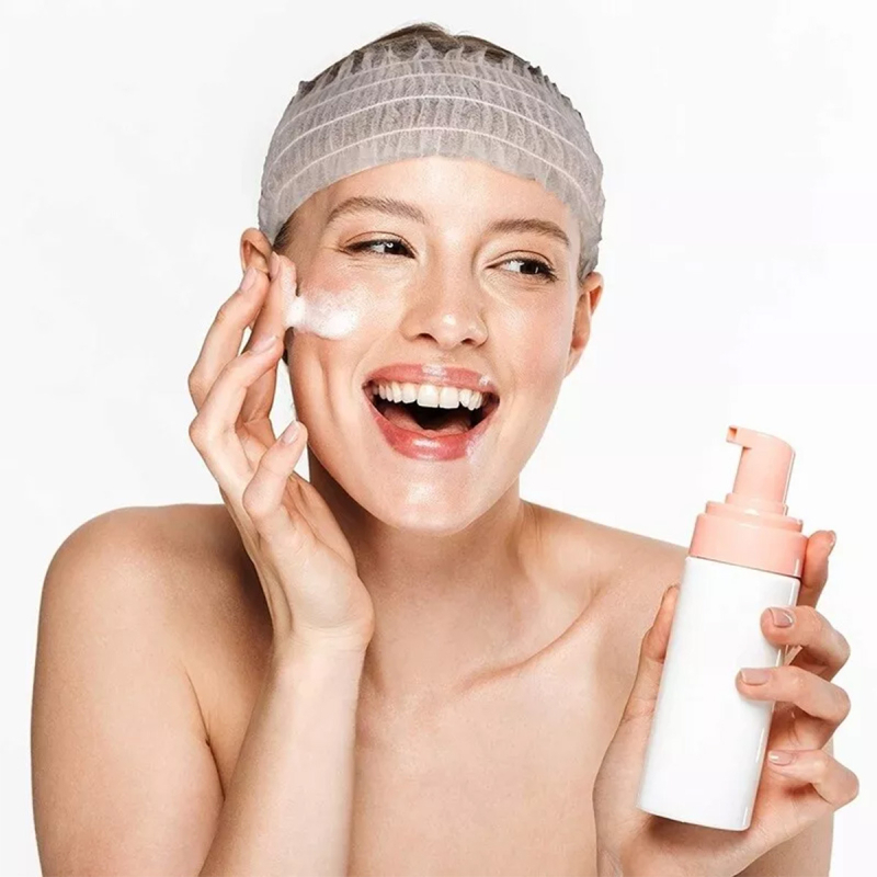 Korejos stiliaus vienkartinė plaukų juosta iš nepluošto audinio, bangų dizaino, atskira pakuotė, vestuvėms