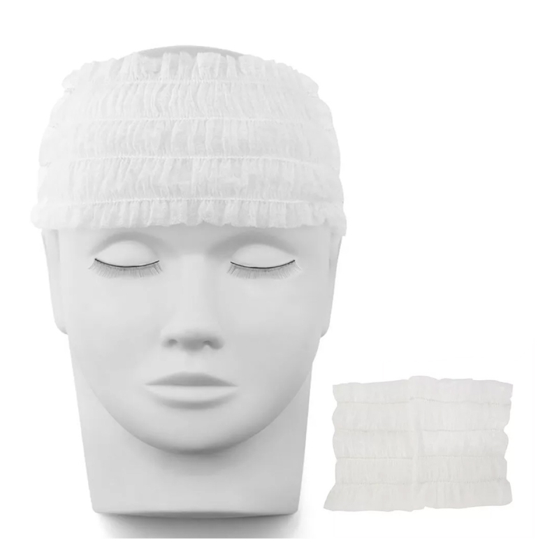 Korejos stiliaus vienkartinė plaukų juosta iš nepluošto audinio, bangų dizaino, atskira pakuotė, vestuvėms