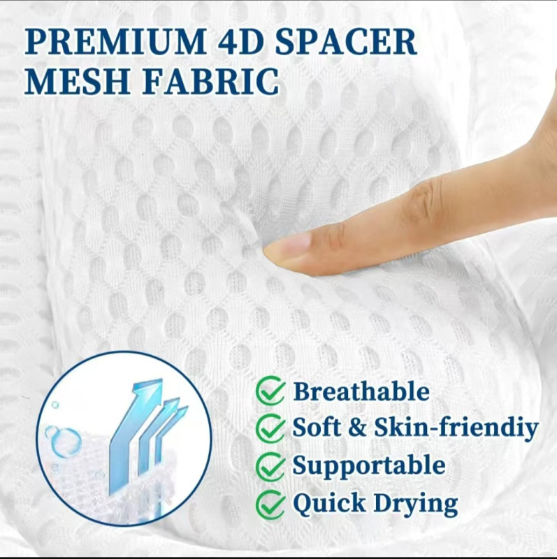 Drugelio formos vonios pagalvė su atminties putomis kaklo palaikymui, su siurbtukais ir kabliukais