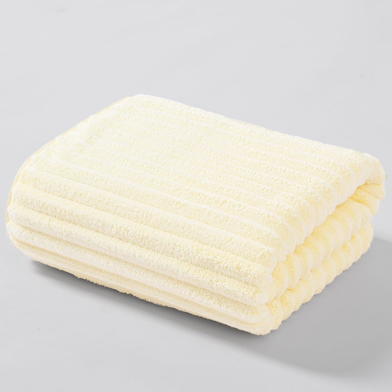 Vonios ir paplūdimio rankšluostis – papildomai storas koralinis flisas, 400–500 g, 150D, Sanen Home Textile