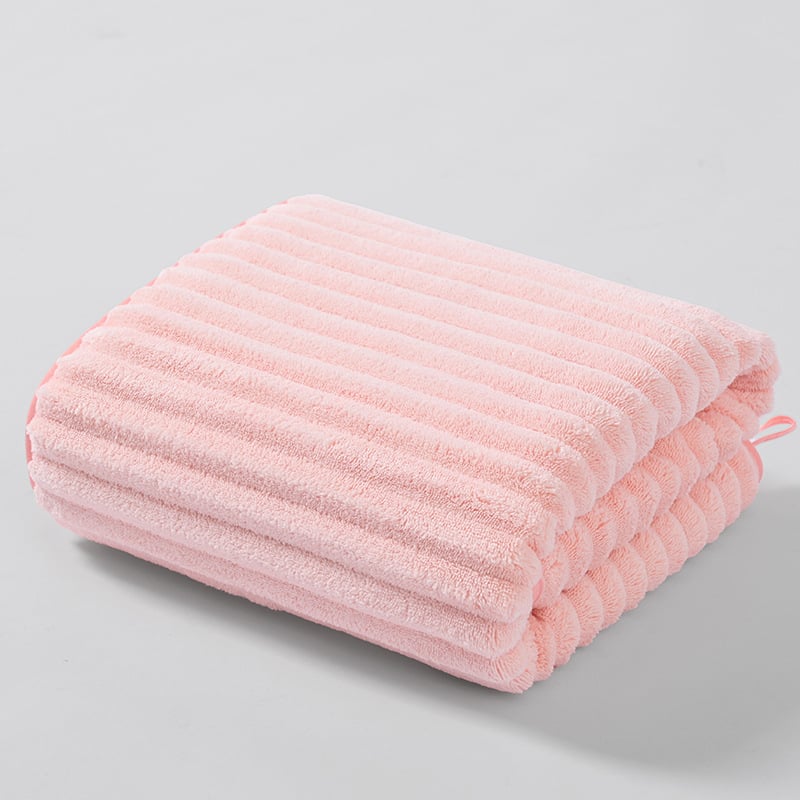 Vonios ir paplūdimio rankšluostis – papildomai storas koralinis flisas, 400–500 g, 150D, Sanen Home Textile