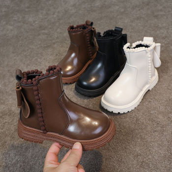 Meitenēm paredzēti zābaki, Ultra-Fiber āda, vidējā zābaku augstums, vienkrāsainas, sānu rāvējslēdzējs, gumijas zole