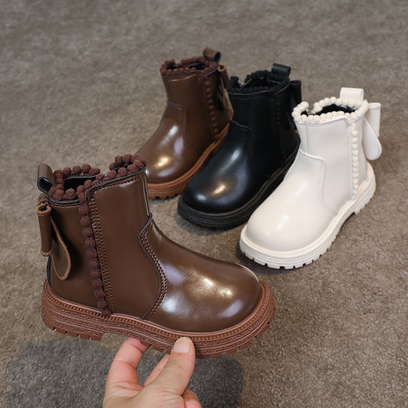 Meitenēm paredzēti zābaki, Ultra-Fiber āda, vidējā zābaku augstums, vienkrāsainas, sānu rāvējslēdzējs, gumijas zole