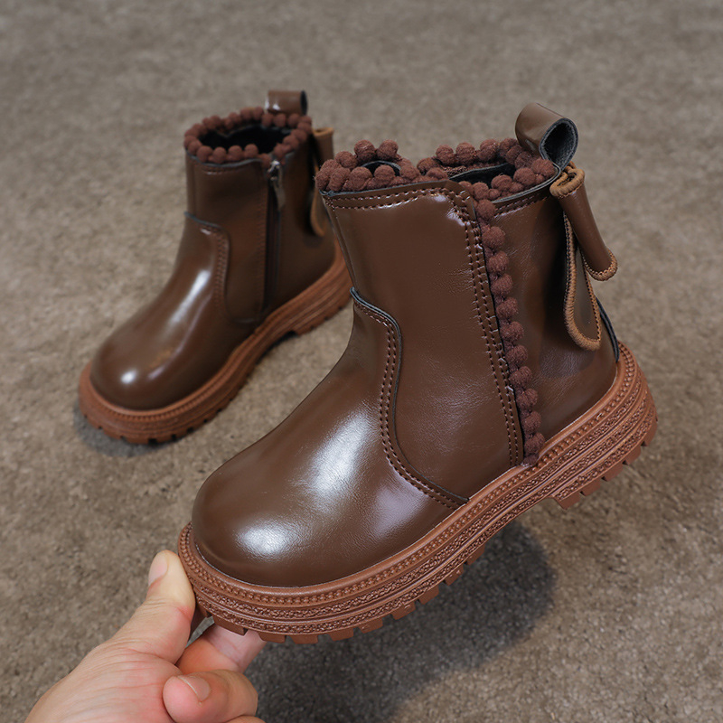 Meitenēm paredzēti zābaki, Ultra-Fiber āda, vidējā zābaku augstums, vienkrāsainas, sānu rāvējslēdzējs, gumijas zole