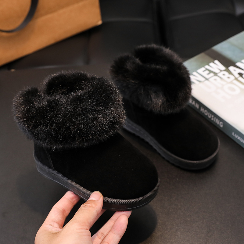 Unisex bērnu sniega zābaki ar flīšu oderi, PU augšpuse, šņorējami, potītes augstumā