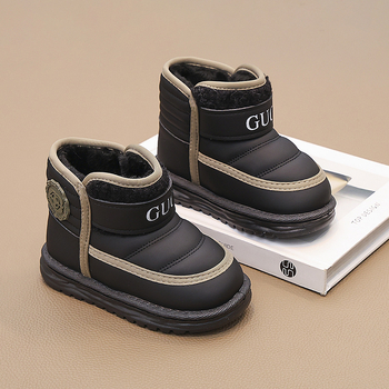 Bērnu sniega zābaki, universāls dizains, PU augšējā daļa, potītes zābaki, Korejas stils, vecums 4–16 gadi