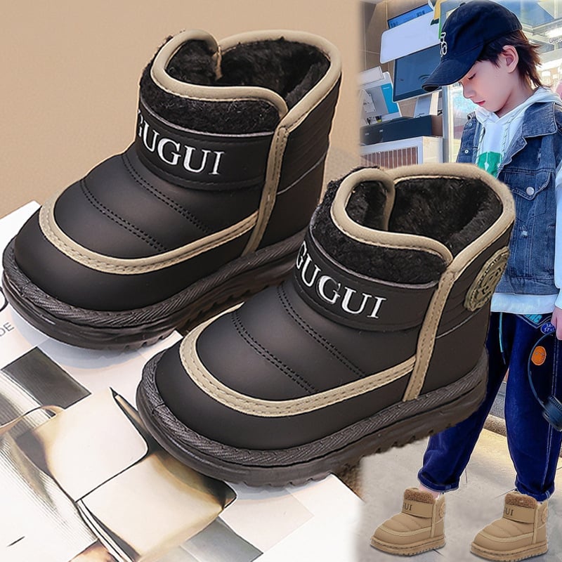 Bērnu sniega zābaki, universāls dizains, PU augšējā daļa, potītes zābaki, Korejas stils, vecums 4–16 gadi