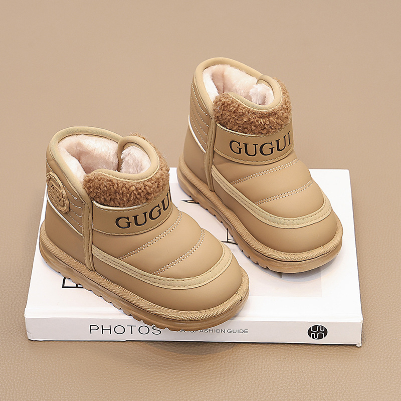 Bērnu sniega zābaki, universāls dizains, PU augšējā daļa, potītes zābaki, Korejas stils, vecums 4–16 gadi