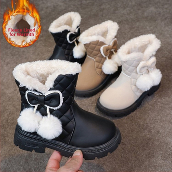 Meitenēm ziemas sniega zābaki - PU augšdaļa, Korejas stila, 1–3 gadu vecumam, izcelsme Taizhou, Zhejiang, potīšu zābaki