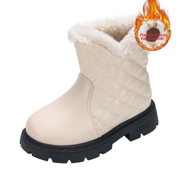 Meitenēm paredzēti potītes zābaki ar PU augšdaļu, ikdienas stila, vecums 1-3 gadi