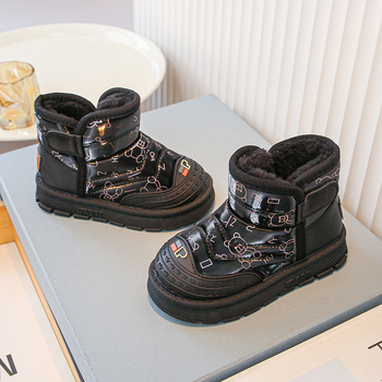 Unisex potītes zābaki bērniem, ar fleece iekšpusi, pretslīdes zole, augšējā daļa no sintētiskās ādas, vecums 4–12 gadi