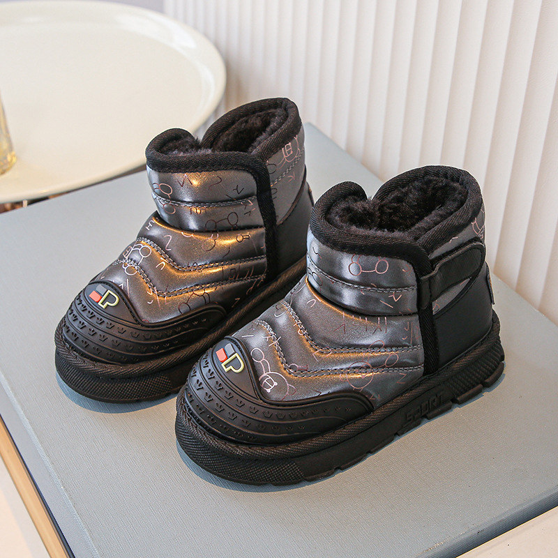 Unisex potītes zābaki bērniem, ar fleece iekšpusi, pretslīdes zole, augšējā daļa no sintētiskās ādas, vecums 4–12 gadi