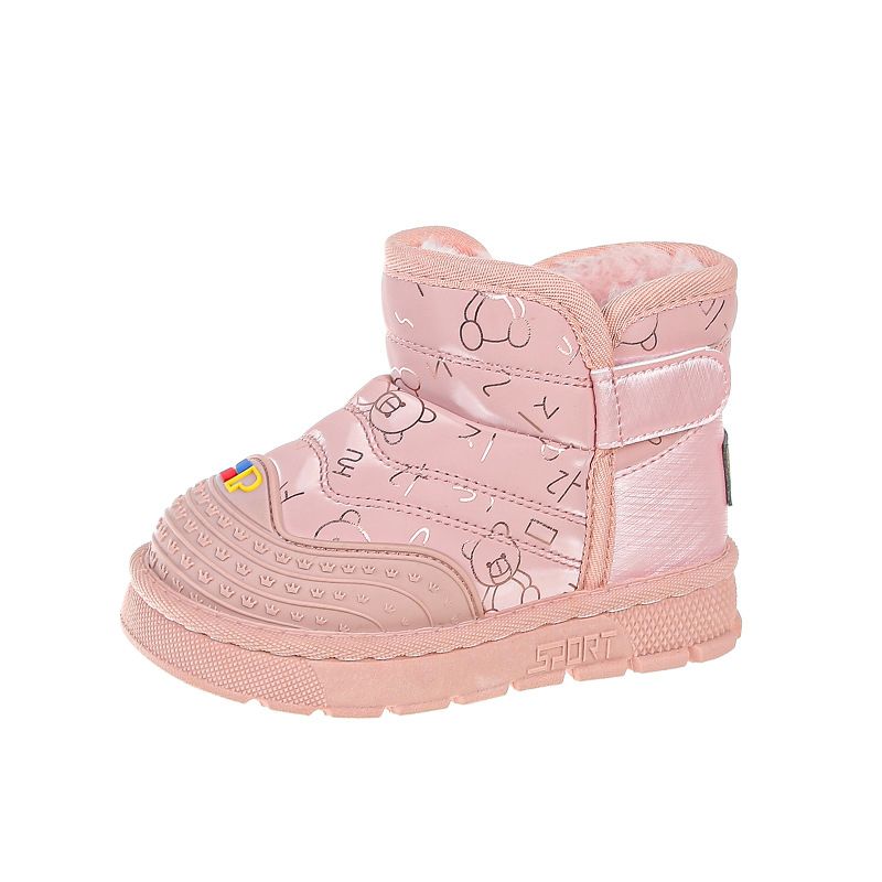 Unisex potītes zābaki bērniem, ar fleece iekšpusi, pretslīdes zole, augšējā daļa no sintētiskās ādas, vecums 4–12 gadi