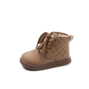 Bērnu ziemas zābaki ar fleece iekšdieni, mākslīgās ādas augšdaļa, gumijas zole, sānu rāvējslēdzējs, vecuma diapazons 4–12 gadi